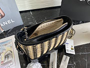 Chanel Gabrielle Rattan Black 20x15x8cm - 3