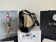 Chanel Gabrielle Rattan Black 20x15x8cm - 2