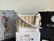 Chanel Gabrielle Rattan White 20x15x8cm - 1