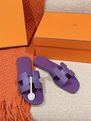 Hermes Oran Purple Slipper - 1