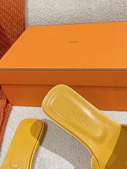 Hermes Oran Yellow Slipper - 5