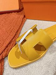 Hermes Oran Yellow Slipper - 3