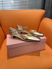 Miu Miu Gold Sandals - 4