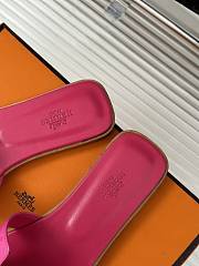 Hermes Oran Patent Pink Slipper - 3