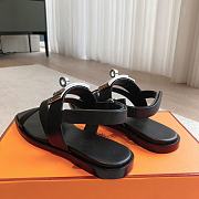 Hermes Ines Sandal Black - 5