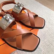 Hermes Ines Sandal Brown - 3