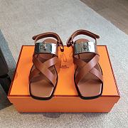 Hermes Ines Sandal Brown - 2