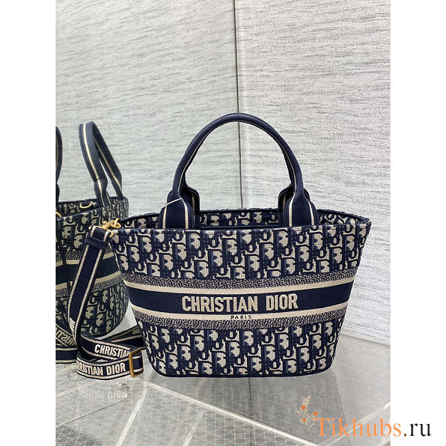 Dior Hat Basket Bag Dark Blue 27 x 20 x 8 cm - 1