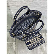 Dior Hat Basket Bag Dark Blue 27 x 20 x 8 cm - 6