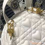 Dior Mini Dioramour Backpack White 16x21x8.5cm - 4