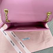 Miu Miu Matelasse Leather Crossbody Pink Flap Bag 19x13x5cm - 6