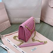 Miu Miu Matelasse Leather Crossbody Pink Flap Bag 19x13x5cm - 5