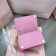 Miu Miu Matelasse Leather Crossbody Pink Flap Bag 19x13x5cm - 3