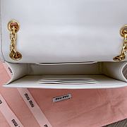 Miu Miu Matelasse Leather Crossbody White Flap Bag 19x13x5cm - 6