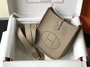 Hermes Mini Evelyne Bag Grey Crossbody 18cm - 1