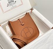 Hermes Mini Evelyne Bag Brown Crossbody 18cm - 1