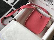 Hermes Mini Evelyne Bag Pink Crossbody 18cm - 4