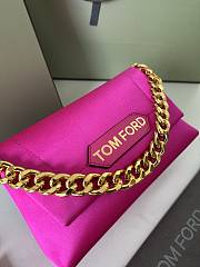 Tom Ford Mini Evening Vibrant Pink Satin Top Handle Bag 20x12x7cm - 5