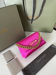 Tom Ford Mini Evening Vibrant Pink Satin Top Handle Bag 20x12x7cm - 4