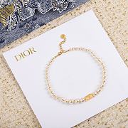 Dior 30 Montaigne Choker Gold-Finish Metal White Resin Pearls - 1