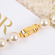 Dior 30 Montaigne Choker Gold-Finish Metal White Resin Pearls - 3