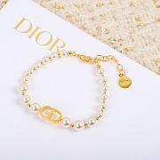 Dior 30 Montaigne Bracelet Gold-Finish Metal White Resin Pearls - 2