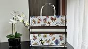 Dior Large Book Tote White Multicolor Dragon Zodiac 42cm - 3