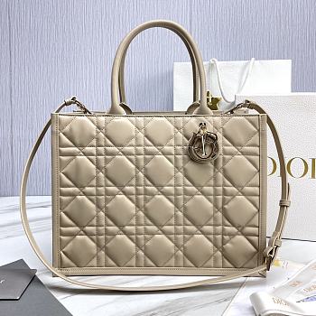 Dior Book Tote Powder Beige Macrocannage Calfskin 36.5 x 28 x 17.5 cm