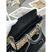 Dior Lady D-joy Gold Beaded Bag 26cm - 6