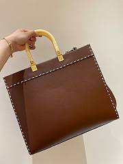 Fendi Sunshine Brown Bag Tote 35x31x17cm - 5