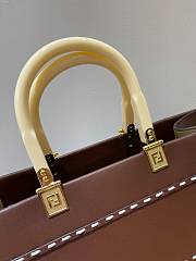 Fendi Sunshine Brown Bag Tote 35x31x17cm - 3