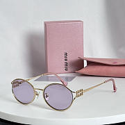 Miu Miu Logo Sunglasses Pink Lighter - 2