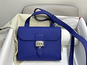 Hermes Sac A Depeches Blue 21cm - 1