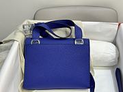 Hermes Sac A Depeches Blue 21cm - 6