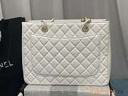 Chanel Shopping Tote Caviar Gold White 33x24x13cm - 4