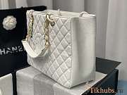 Chanel Shopping Tote Caviar Gold White 33x24x13cm - 3