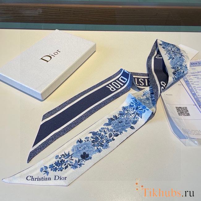 Dior Blue Scarf 5x86cm - 1