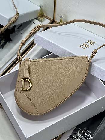 Dior Saddle Shoulder Pouch Yellow Goatskin 20 x 15 x 4 cm