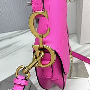 Dior Saddle Bag Neon Pink 25.5x20x6.5cm - 6