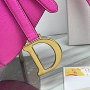 Dior Saddle Bag Neon Pink 25.5x20x6.5cm - 5