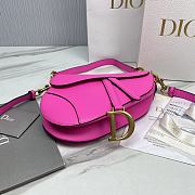 Dior Saddle Bag Neon Pink 25.5x20x6.5cm - 3