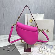 Dior Saddle Bag Neon Pink 25.5x20x6.5cm - 2