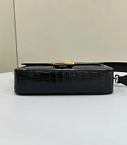 Fendi Baguette Black Crocodile Bag 27x6x16cm - 6