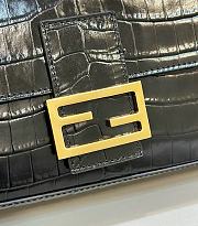 Fendi Baguette Black Crocodile Bag 27x6x16cm - 2