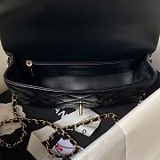 Chanel 24c Medium Flap Shoulder Bag Black 25cm - 6