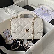 Chanel 24c Medium Flap Shoulder Bag White 25cm - 1