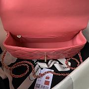 Chanel 24c Medium Flap Shoulder Bag Pink 25cm - 5