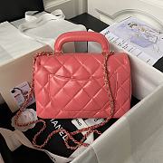 Chanel 24c Medium Flap Shoulder Bag Pink 25cm - 3