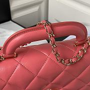 Chanel 24c Medium Flap Shoulder Bag Pink 25cm - 4