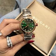 Bvlgari LVCEA Watch Stainless Steel Green 28mm - 1